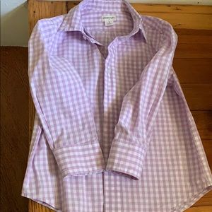 Purple gingham crewcuts buttondown